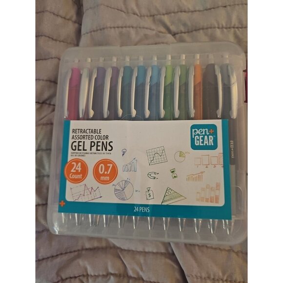 Pen+Gear Lot Of 2 24 Count Each Assorted Color Gel Pens & Felt Tip Pens - Picture 2 of 7